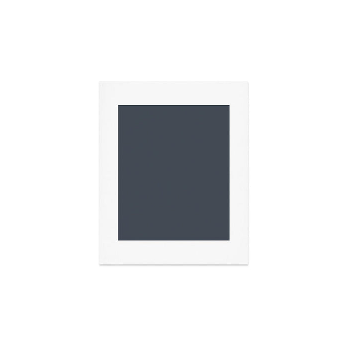 Modern Navy Blue Gray Solid Art Print Gallery Image 1