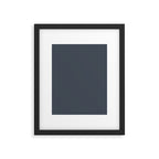 Modern Navy Blue Gray Solid Framed Art Print Gallery Image 6