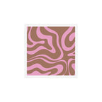 Modern Retro Liquid Candy Swirl Abstract Inspired by PANTONE 17 1230 Color of the Year Mocha Mousse Art Print Gallery Image 1