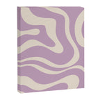 Modern Retro Liquid Swirl Abstract Pattern Square in Lavender Cream Canvas Print Gallery Image 8