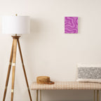 Modern Retro Liquid Swirl Funky Abstract Pattern in Danish Pastel Purple Canvas Print Gallery Image 2