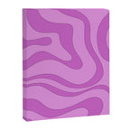 Modern Retro Liquid Swirl Funky Abstract Pattern in Danish Pastel Purple Canvas Print Gallery Image 8