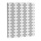 Modern Retro Wavy Ogee A-Go-Go Pop Stripes in Gray and White Canvas Print Gallery Image 8