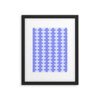 Modern Retro Wavy Ogee A-Go-Go Pop Stripes in Periwinkle Framed Art Print Gallery Image 6