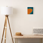 Moderna Bold - Minimalist Abstract Pattern in Teal, Blue, and Orange Canvas Print Gallery Image 2