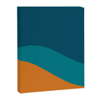 Moderna Bold Wave - Minimalism in Blue, Teal, and Orange Canvas Print Gallery Image 8