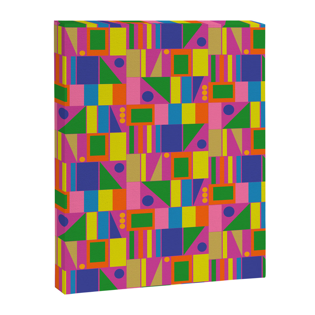 Modtastic Colorful Mid Century Modern Fun Retro Geometric Pattern Canvas Print Gallery Image 6