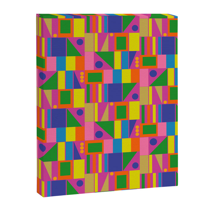 Modtastic Colorful Mid Century Modern Fun Retro Geometric Pattern Canvas Print Gallery Image 1