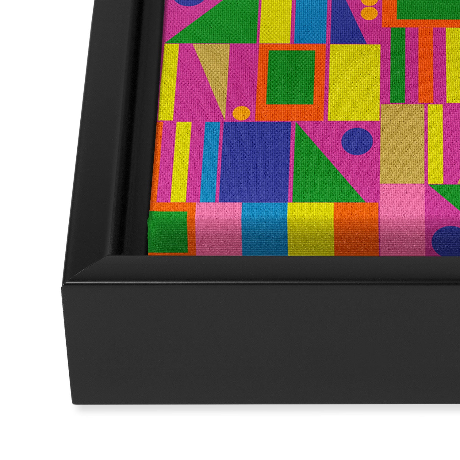Modtastic Colorful Mid Century Modern Fun Retro Geometric Pattern Framed Canvas Print Gallery Image 3