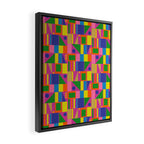 Modtastic Colorful Mid Century Modern Fun Retro Geometric Pattern Framed Canvas Print Gallery Image 2