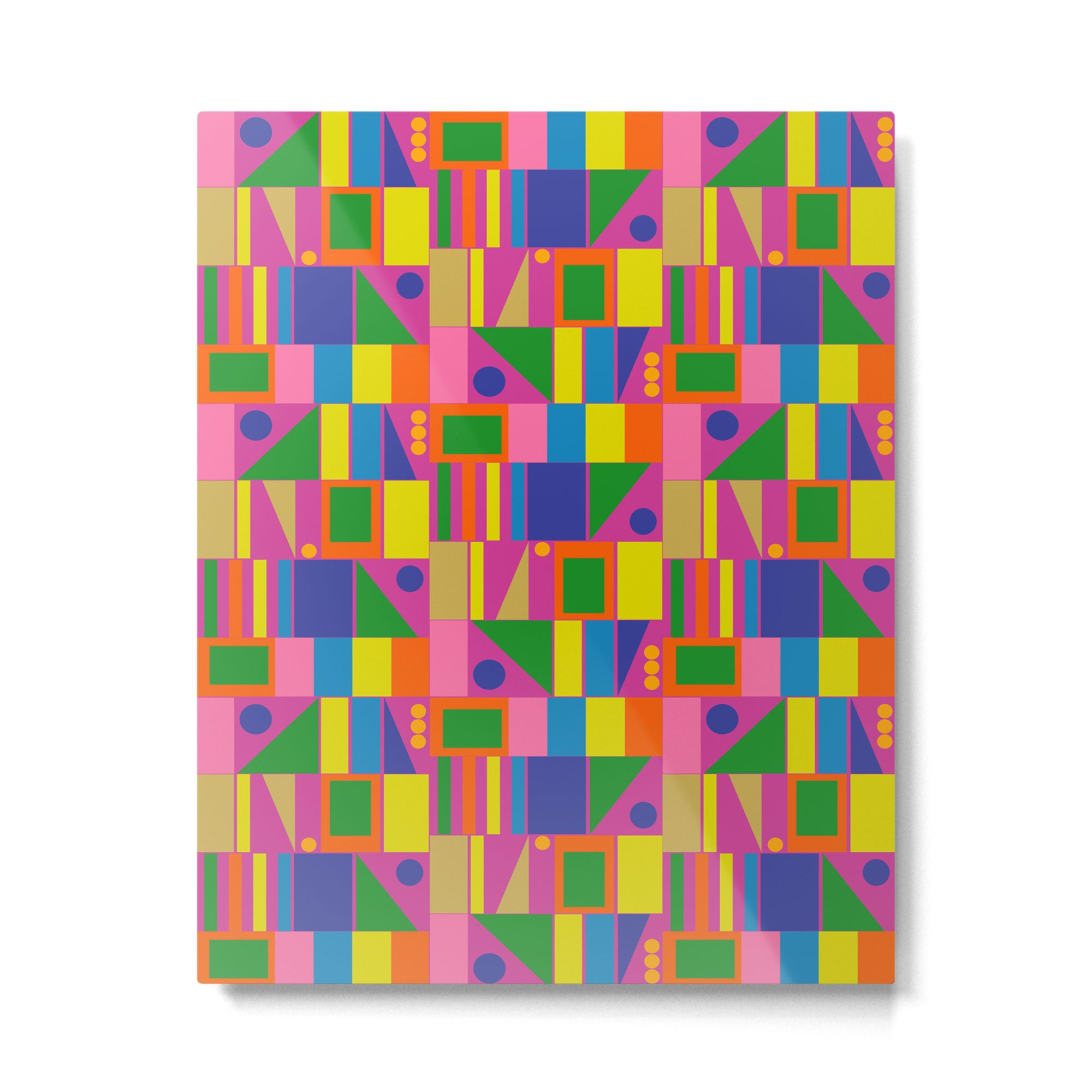 Modtastic Colorful Mid Century Modern Fun Retro Geometric Pattern Metal Print Gallery Image 4