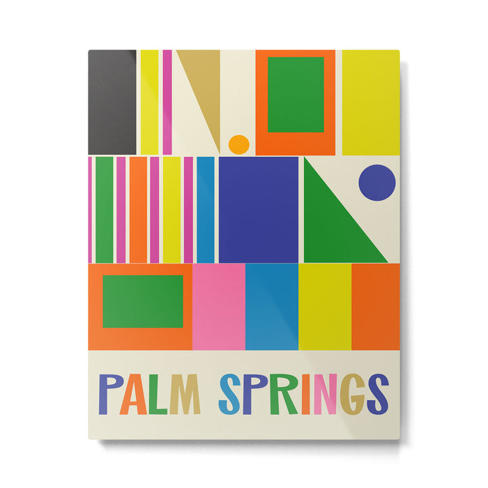 Modtastic Palm Springs Colorful Mid Century Modern Abstract Geometric Metal Print Gallery Image 1