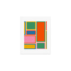 Modular Midcentury Modern Geometric Pattern in Retro Pop Colors Art Print Gallery Image 1