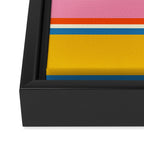 Modular Midcentury Modern Geometric Pattern in Retro Pop Colors Framed Canvas Print Gallery Image 3