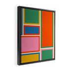 Modular Midcentury Modern Geometric Pattern in Retro Pop Colors Framed Canvas Print Gallery Image 2