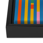 Modular Stripes Colorful Modern Minimalist Pop Abstract Framed Canvas Print Gallery Image 3