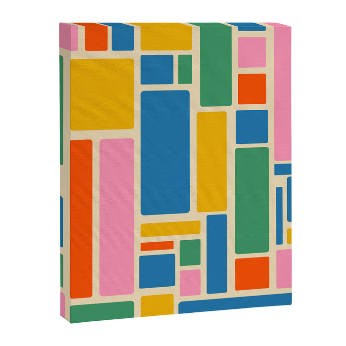 Modulus Colorful Retro Geometric Pattern Canvas Print Gallery Image 1