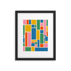 Modulus Colorful Retro Geometric Pattern Framed Art Print Gallery Image 6
