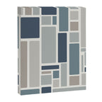 Modulus Minimalist Geometric Retro Modern Pattern in Neutral Blue Grey Tones Canvas Print Gallery Image 8
