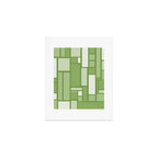 Modulus Retro Modern Geometric Pattern in Vintage Green Art Print Gallery Image 1