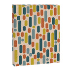 Morningside Heights Mid Century Modern Pattern in Steel Blue, Mustard, Orange, and Cream Tones Canvas Print Gallery Image 8