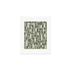 Morningside Heights Midcentury Modern Pattern in Gray, Almond, and Sage Green  Art Print Gallery Image 1