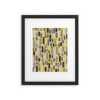 Morningside Heights Midcentury Modern Pattern in Retro Gray, Cream, and Yellow Framed Art Print Gallery Image 6
