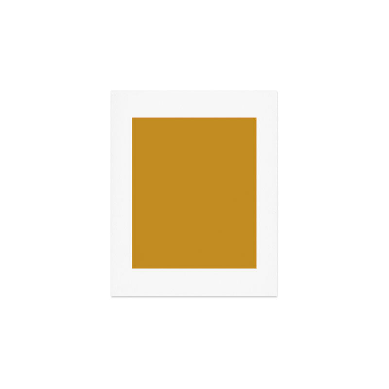 Morocco Mustard Gold Solid Colour Art Print Gallery Image 1