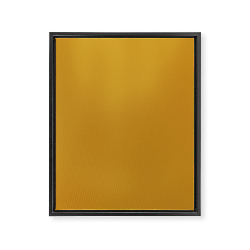 Morocco Mustard Gold Solid Colour Framed Canvas Print Gallery Image 8