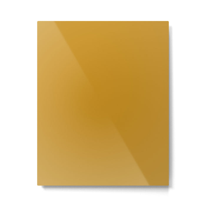 Morocco Mustard Gold Solid Colour Metal Print Gallery Image 1