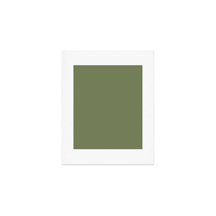 Moss Green Sage Solid Color  Art Print Gallery Image 1