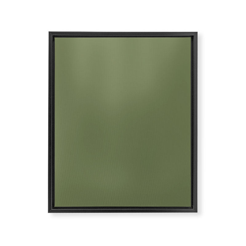 Moss Green Sage Solid Color  Framed Canvas Print Gallery Image 8