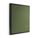Moss Green Sage Solid Color  Framed Canvas Print Gallery Image 2