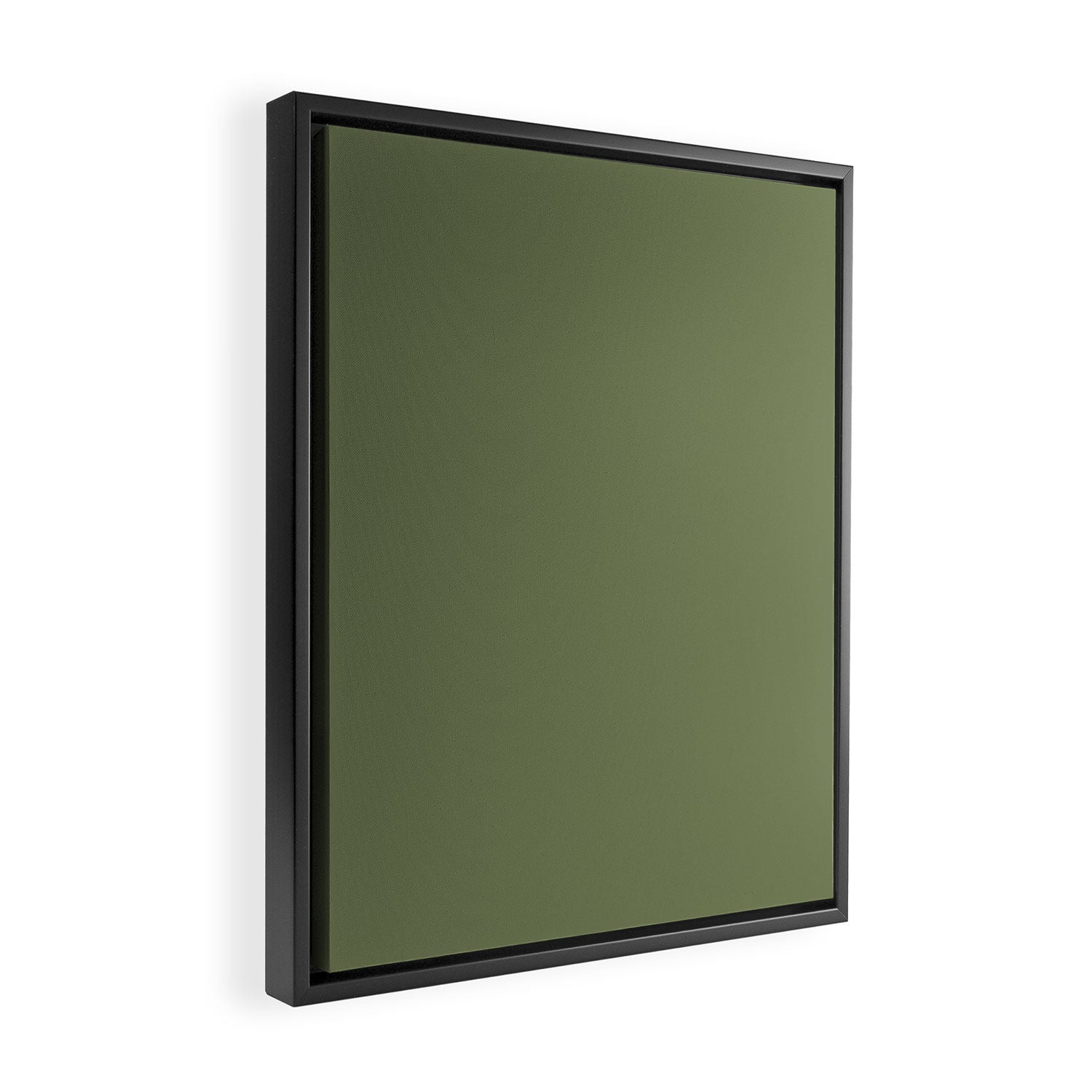 Moss Green Sage Solid Color  Framed Canvas Print Gallery Image 2