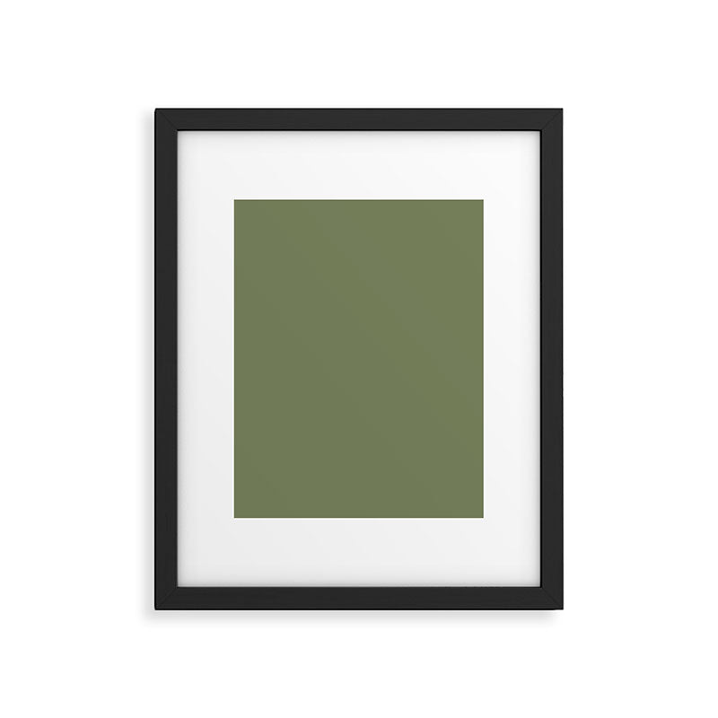 Moss Green Sage Solid Color  Framed Art Print Gallery Image 6
