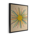 Multicolor Mid Century Modern Sunburst 5 Framed Canvas Print Gallery Image 2