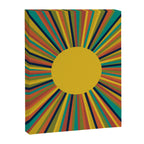 Multicolour Retro Sunburst Sun in Mid Mod Colours Canvas Print Gallery Image 6