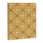 Murcia Retro Spanish Tile Pattern Mustard Yellow Brown Orange Cream 2 Canvas Print Gallery Image 8