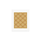 Murcia Retro Spanish Tile Pattern Mustard Yellow Brown Orange Cream 2 Art Print Gallery Image 1
