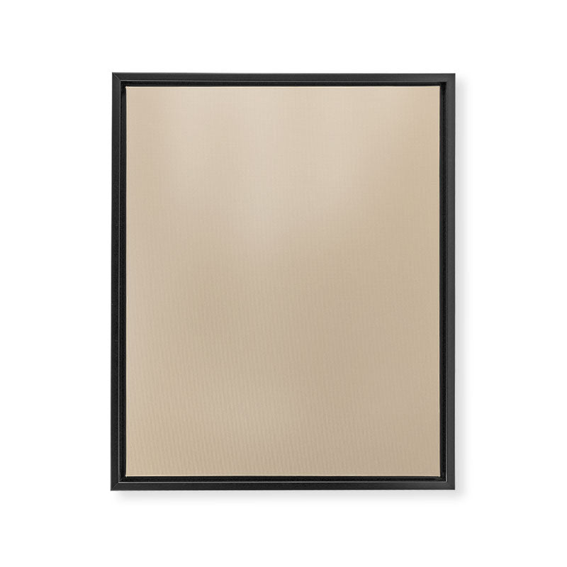 Mushroom Beige Solid Colour Framed Canvas Print Gallery Image 8