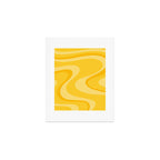 Mustard Dream Swirls Yellow Abstract Pattern Art Print Gallery Image 1