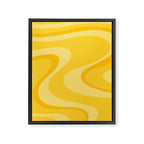 Mustard Dream Swirls Yellow Abstract Pattern Framed Canvas Print Gallery Image 8