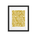 Mustard Floral Vintage Botanical Pattern Framed Art Print Gallery Image 5