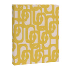 Mustard Yellow and Blush Pink Mid-century Modern Loop Pattern Canvas Print Gallery Image 8