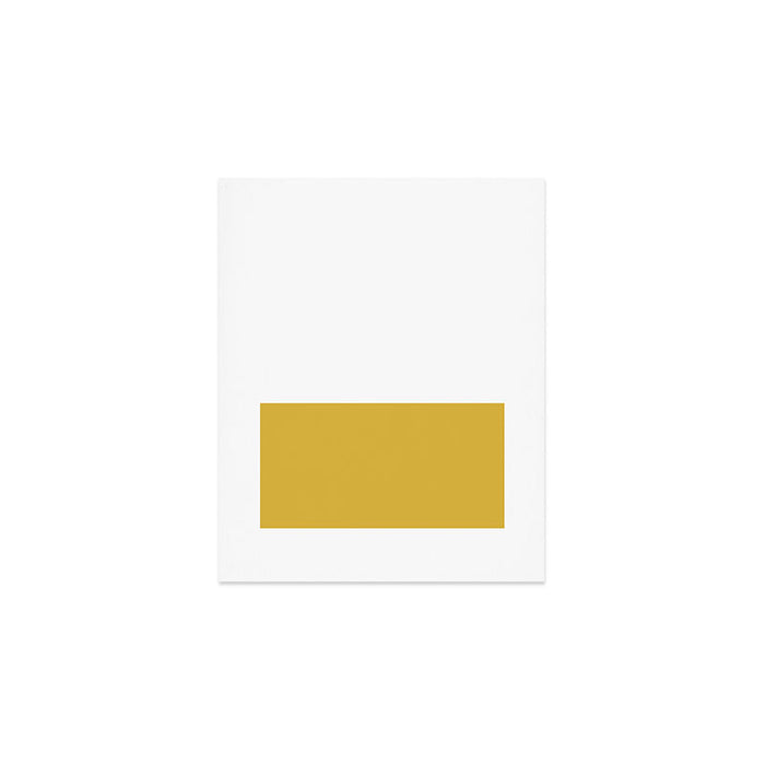 Mustard Yellow and White Solid Color Block Art Print Gallery Image 1
