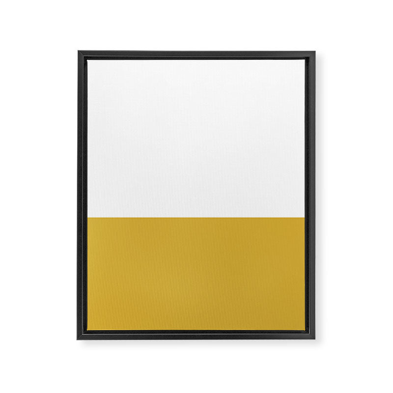 Mustard Yellow and White Solid Color Block Framed Canvas Print Gallery Image 8