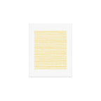 Mustard Yellow Smudgy Dotted Minimal Ink Stripes Pattern Art Print Gallery Image 1