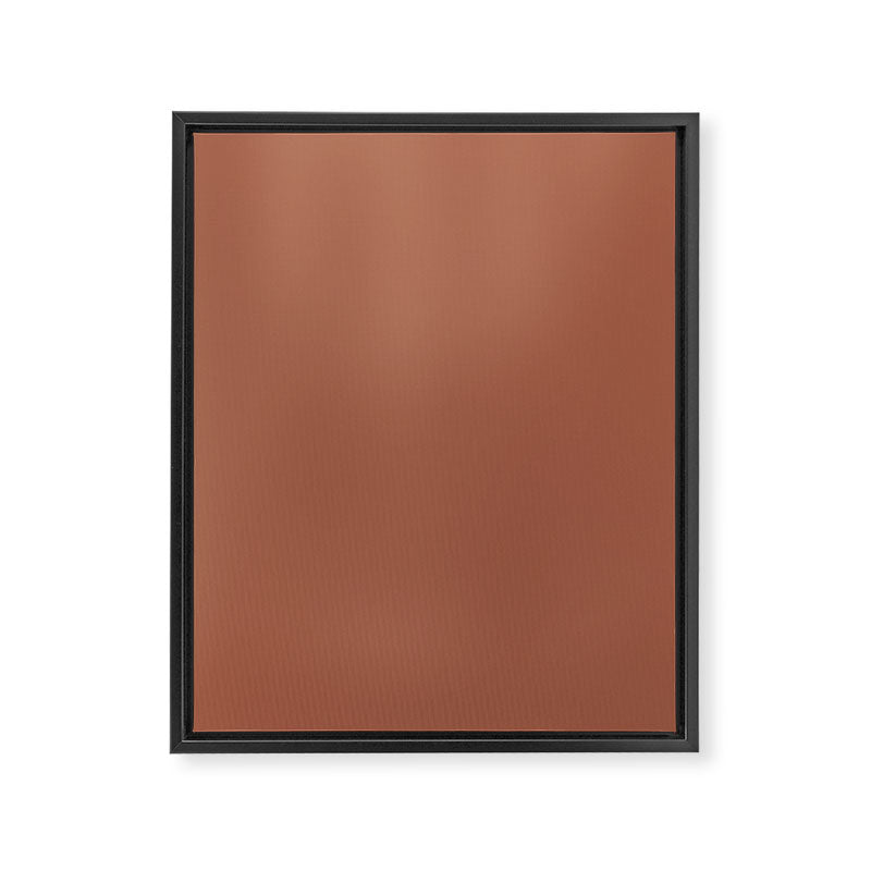 Muted Auburn Terracotta Clay Solid  Framed Canvas Print Gallery Image 8