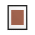 Muted Auburn Terracotta Clay Solid  Framed Art Print Gallery Image 6