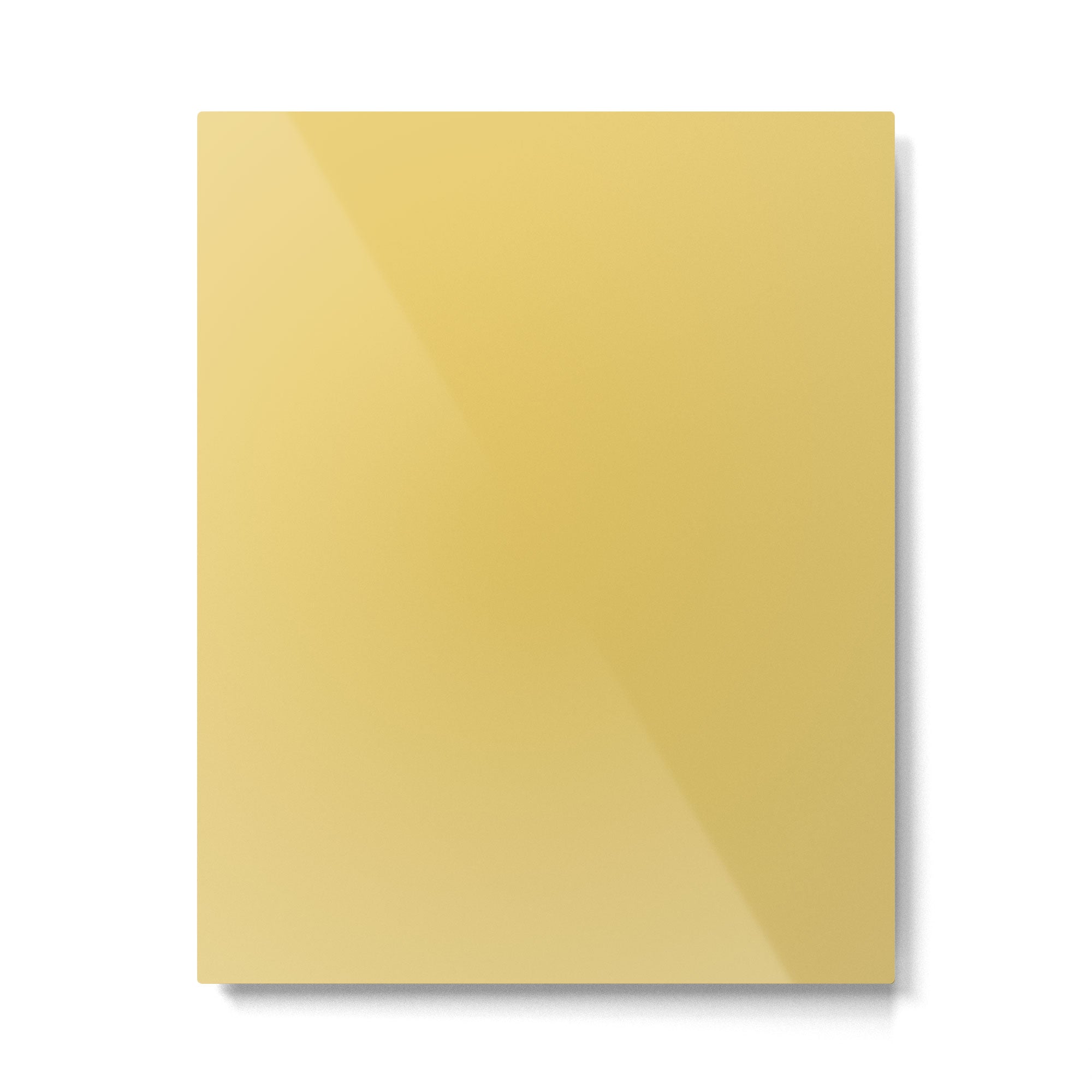 Muted Mustard Yellow Solid Colour Metal Print Gallery Image 6